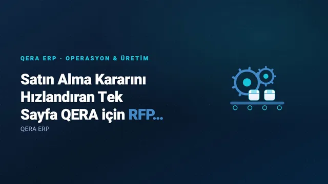 Satın Alma Kararını Hızlandıran Tek Sayfa QERA için RFP (Teklif İsteme) Şablonu — kapak görseli